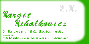 margit mihalkovics business card